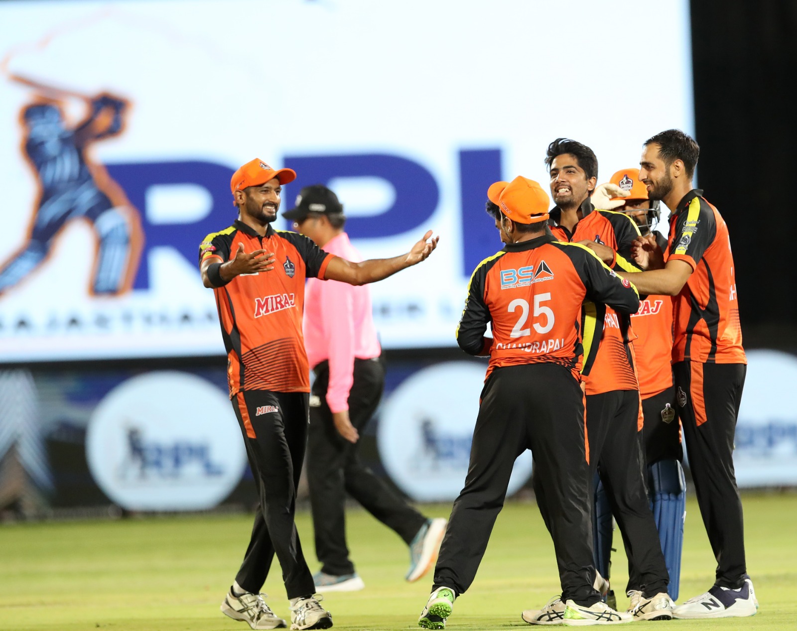 Udaipur lake city warriors celebrating after winning match