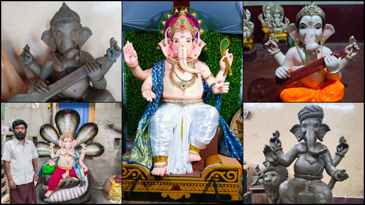 Different attractive Ganapana idols