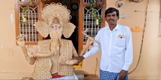 Ganesha Idol Making With Bamboo sticks