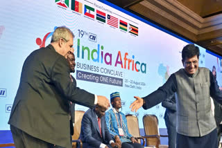 Visual from Special Plenary with Trade Miisters at the 19th CII India-Africa Business Conclave in New Delhi on Aug 21, 2024.