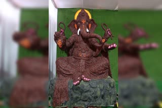 Eco-friendly idol of Lord Ganesha made from 2.21 lakh tamarind seeds