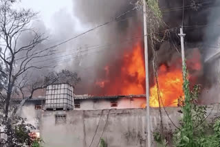 Fire Accident At Mallapur Industrial Estate