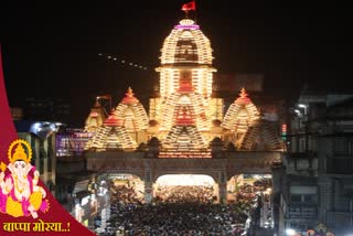 Ganeshotsav 2024 inauguration of jatoli shiv mandir replica of dagdusheth ganpati Watch drone video