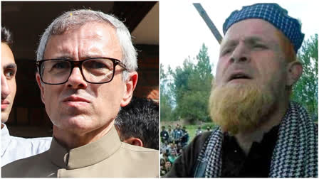 National Conference vice president Omar Abdullah (left) and jailed cleric Sarjan Barkati.