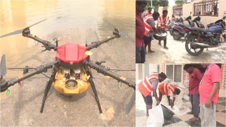 Drones For Vijayawada Sanitation Works