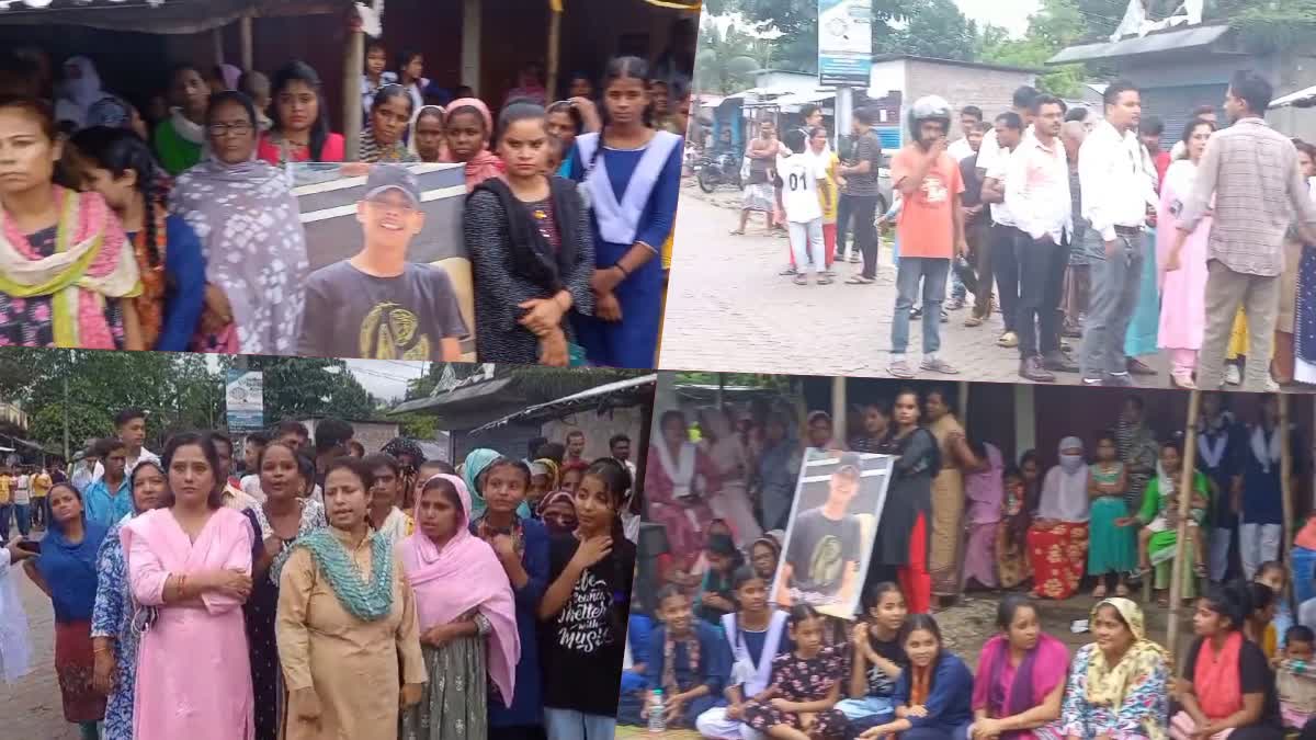 Public protest in Lakhimpur for demanding execution of killer