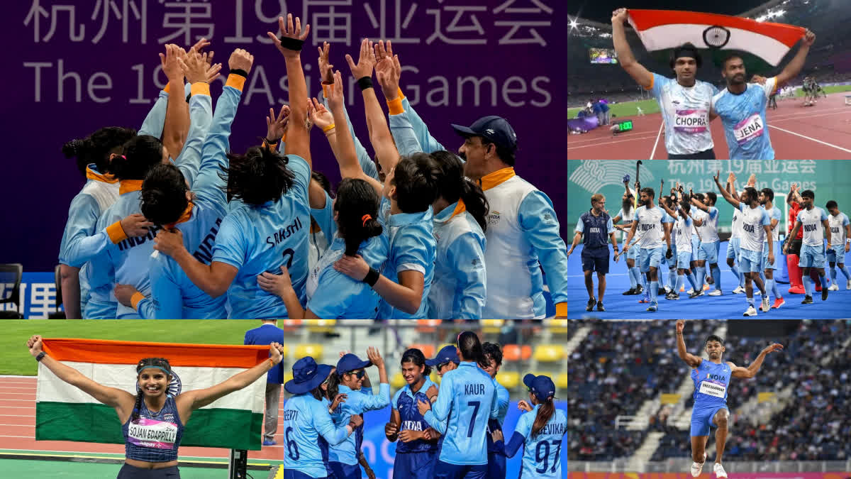 Asian Games 2023  India Won 100 Medals First Time In Asian Games  India Creates History In Asian Games Medal Tally  India Medals In Asian Games  Asian Games 2023 Medal Tally  ഏഷ്യന്‍ ഗെയിംസ്  ഏഷ്യന്‍ ഗെയിംസ് ഇന്ത്യ മെഡല്‍ വേട്ട  ഏഷ്യന്‍ ഗെയിംസില്‍ ഇന്ത്യയുടെ റെക്കോഡ്  ഏഷ്യന്‍ ഗെയിംസ് മെഡല്‍ പട്ടിക  ഏഷ്യന്‍ ഗെയിംസില്‍ ഇന്ത്യയുടെ നൂറാം മെഡല്‍