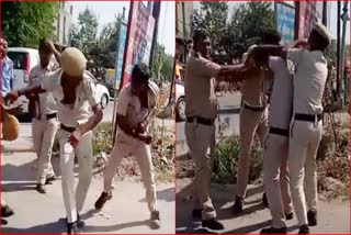 Faridabad home guard clash viral video