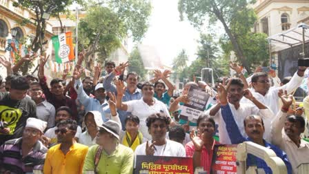 dharna in front of Raj Bhavan