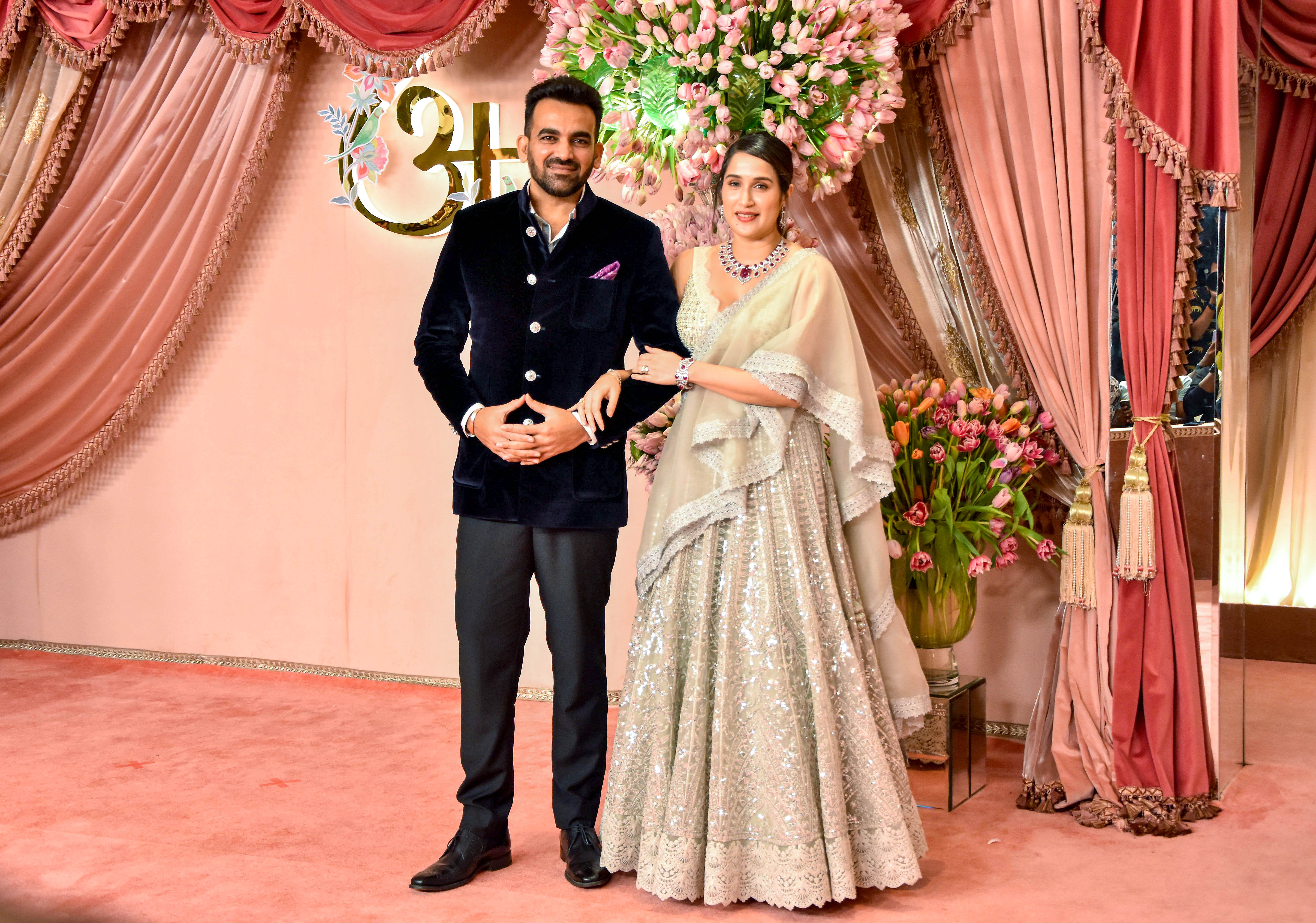 Zaheer Khan with his wife