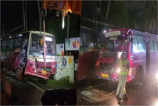 ACCIDENT KERALA  LATEST MALAYALAM NEWS  കോഴിക്കോട് ബസ് കൂട്ടിയിടിച്ചു  കോഴിക്കോട് ബസ് അപകടം