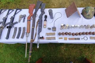 A huge cache of arms and ammunition recovered in Manipur