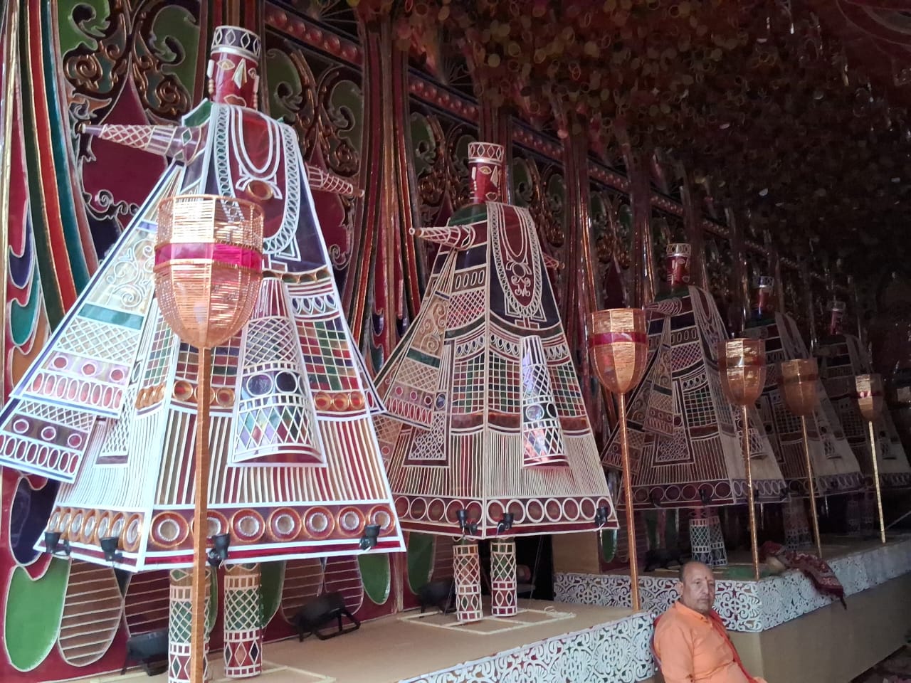 Durga Puja pandal built on Ranger Khela theme at Harmu Panch Mandir in Ranchi