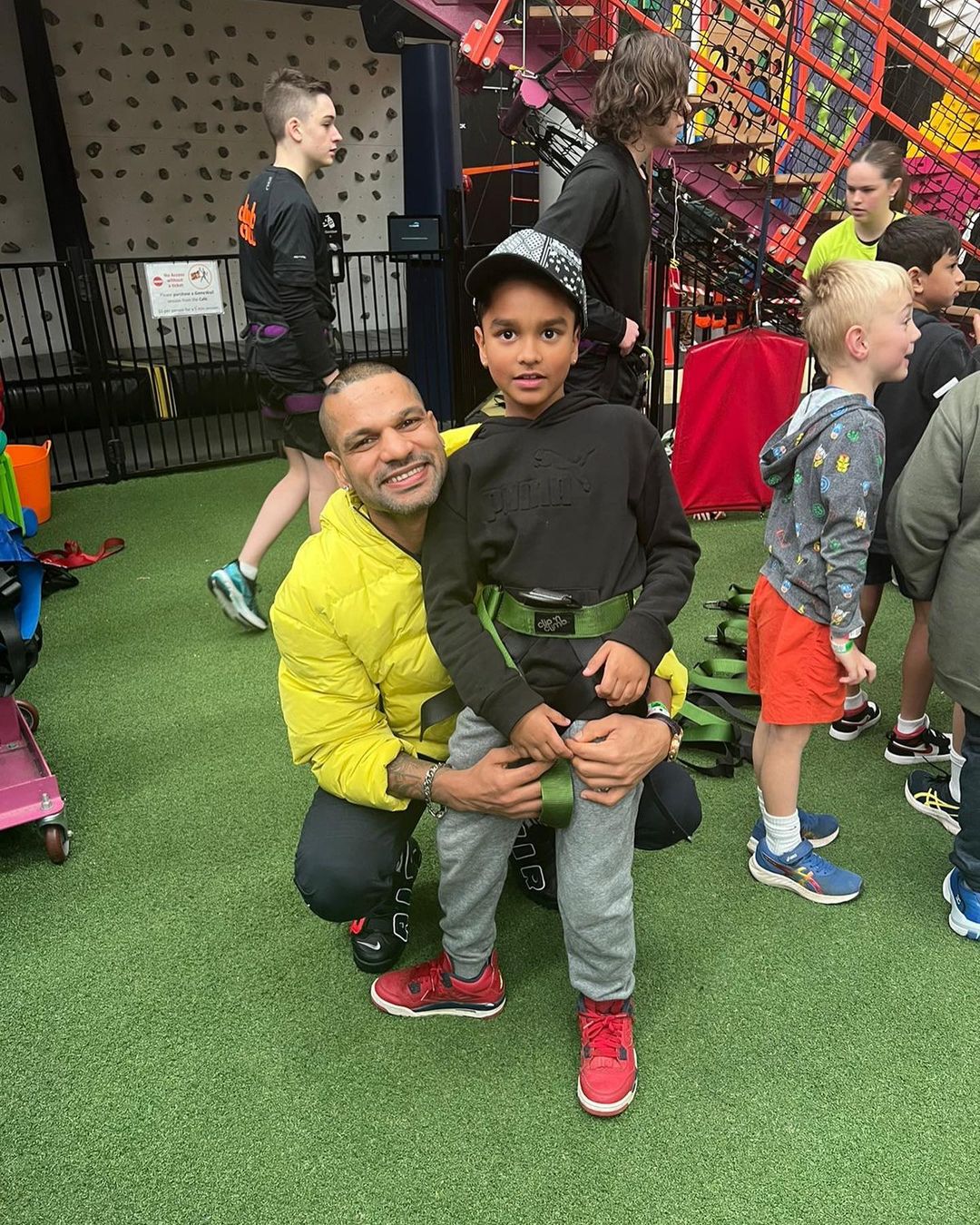 Shikhar Dhawan with son Zoravar