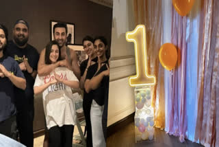 Ranbir Kapoor curls hands around Alia Bhatt in first pictures from daughter Raha's birthday, check inside pictures