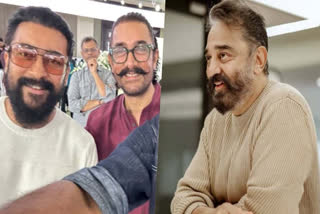 Suriya and Aamir Khan, 'two Ghajinis in one frame' at Kamal Haasan's 69th birthday bash