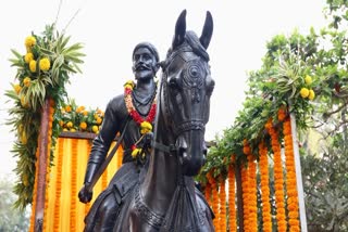 Maharashtra CM Eknath Shinde unveils statue of Chhatrapati Shivaji in J&K's Kupwara