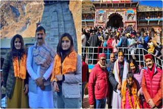 film-actress-raveena-tandon-and-bjp-mp-varun-gandhi-reached-badrinath-and-kedarnath-dham