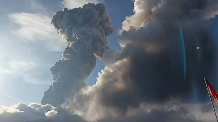 Mount Lewotobi Laki Laki erupted again, spewing hot ash and lava, three days after a deadly eruption killed nine, with authorities increasing the exclusion zone.