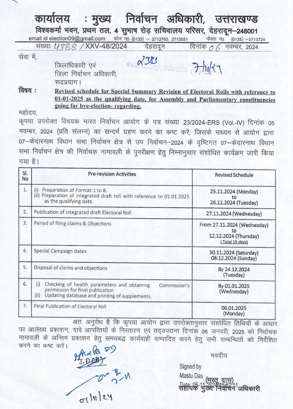 Kedarnath Assembly Voter List