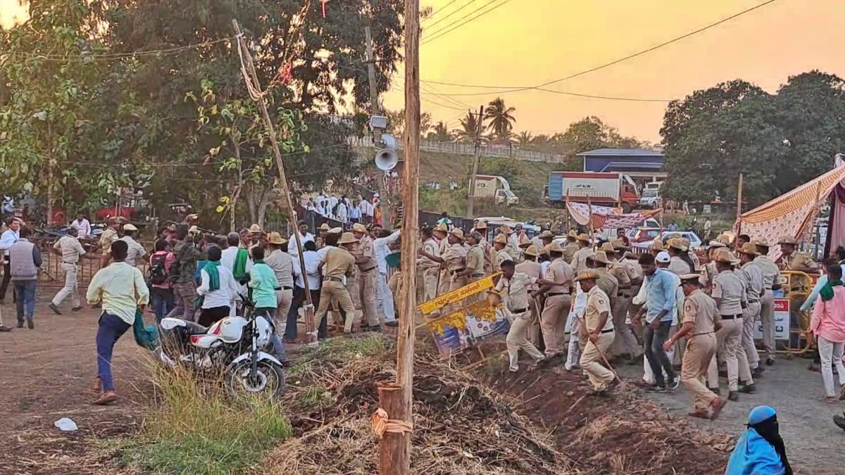 ಸುವರ್ಣ ಸೌಧಕ್ಕೆ ರೈತರ ಮುತ್ತಿಗೆ ಯತ್ನ