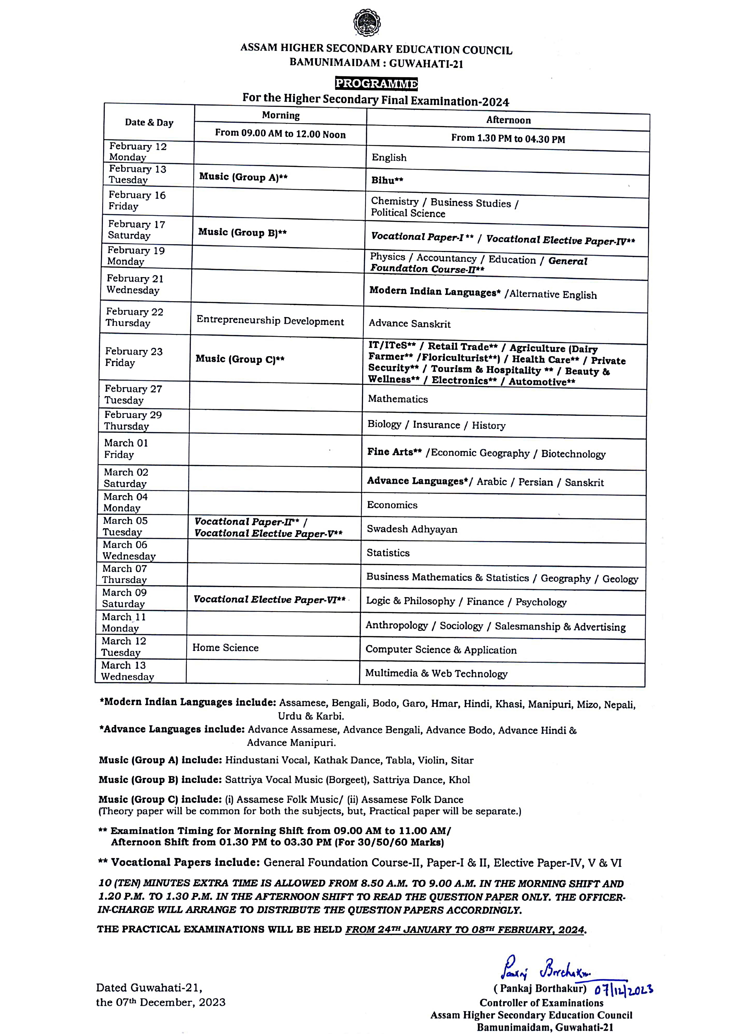 assam hs exam 2024