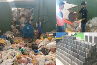 Making Tiles With Plastic In Mysuru