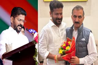 CM Sukhu in Revanth reddy oath taking ceremony