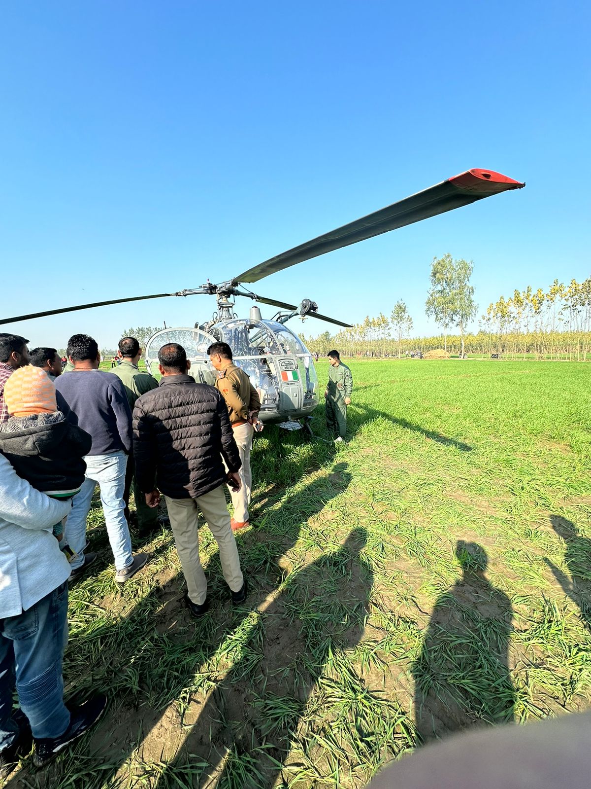 Yamunanagar army helicopter Emergency landing