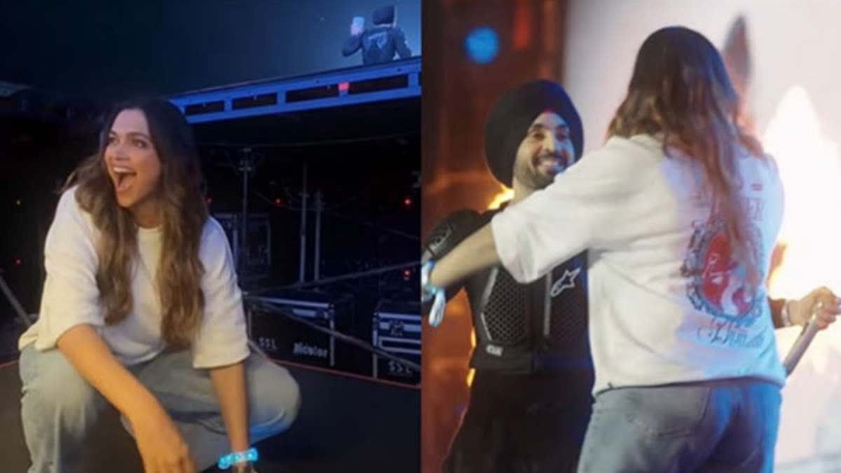 DEEPIKA PADUKONE AT DILJIT CONCERT