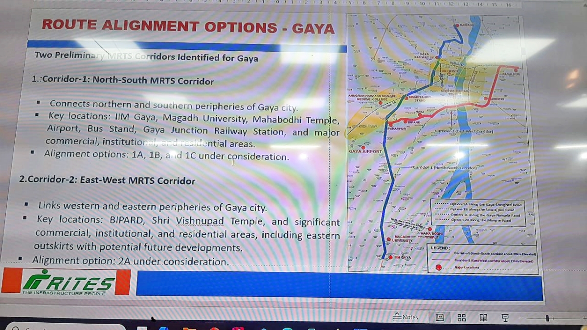 metro route chart in gaya