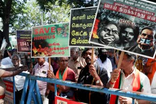 Protests were held in India against the attack on temples and Hindus in Bangladesh