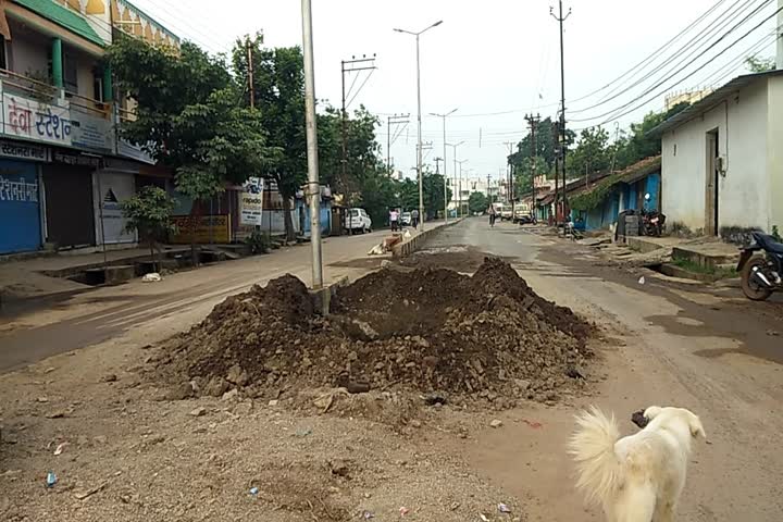 Pits dug between roads can cause accidents