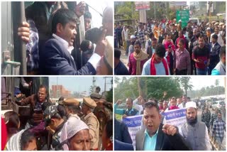 All Assam non provincial teachers protest