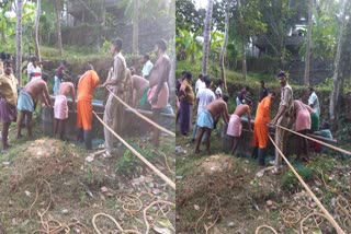 Boy Fell Into Well  Borewell Accident  പോത്ത് കിണറ്റില്‍ വീണു  ഫുട്‌ബോള്‍