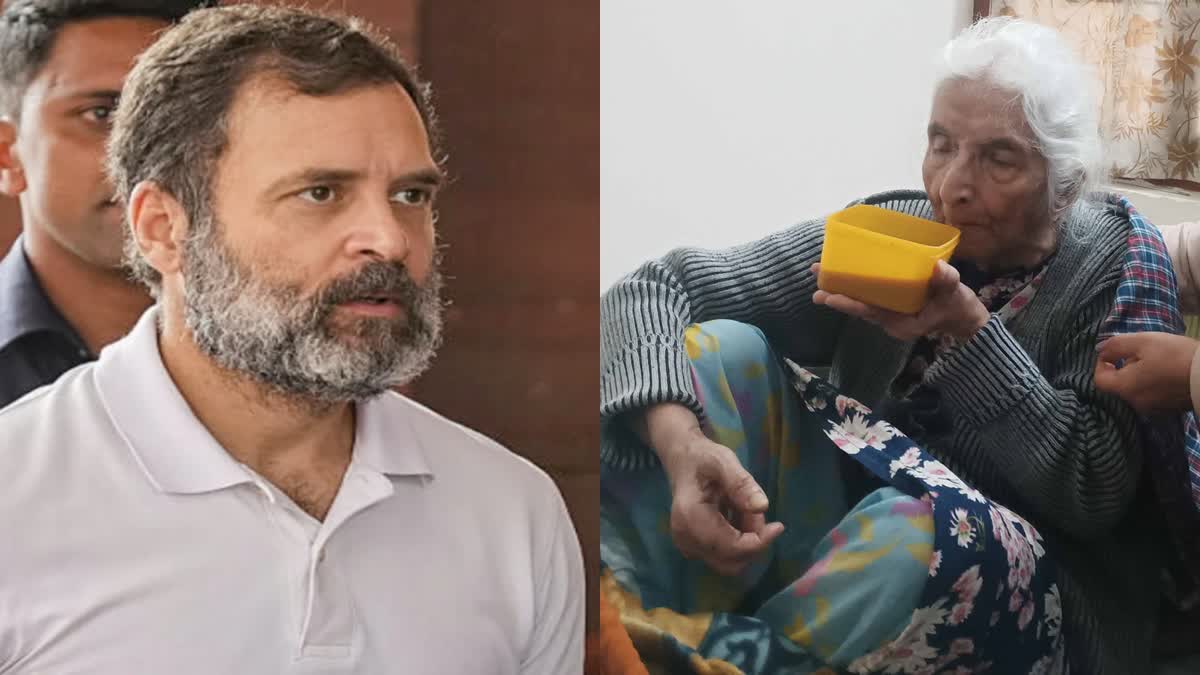 Octogenarian Pushpa Munjiyal (R) nominates Rahul Gandhi as her de facto heir