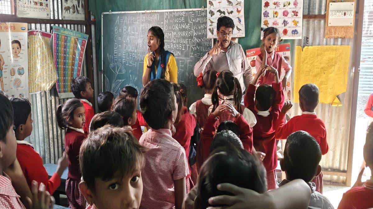 Archana Mankar and Khushal Dhak during a class