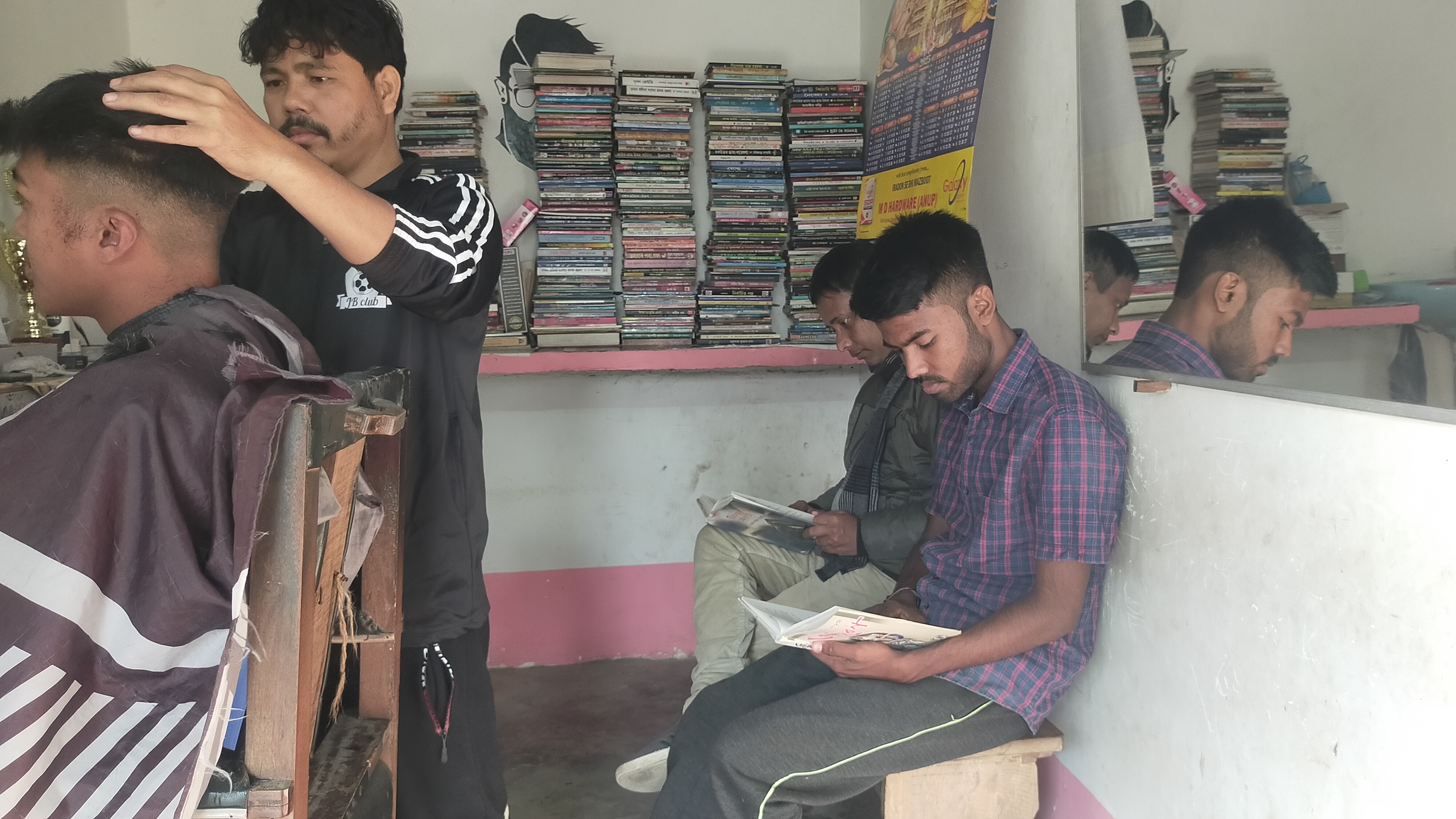 Unique salon with a library in Nagaon