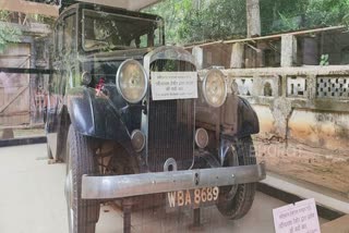 The Hamber 1933 sedan at the museum of Rabindra Bhavan in Shantiniketan