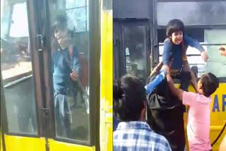 Girl locked in bus khargone