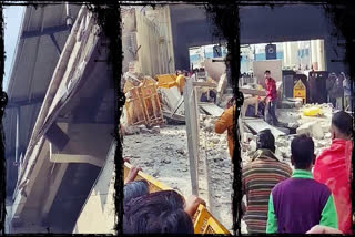 The portions of Gokulpuri metro station in Delhi has collapsed. According to reports one has been injured