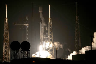 A SpaceX Falcon 9 rocket on NASA's Plankton, Aerosol Cloud Ocean Ecosystem (PACE) mission lifts off from Space Launch Complex 40 at the Cape Canaveral Air Force Station in Cape Canaveral