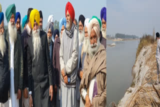 Farmer leaders demand to take action against Dera beas chief in the case of illegal construction at beas river