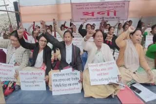 Anganwadi Workers protest