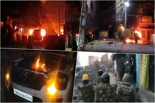 Stone Pelting and arson in Haldwani : હલ્દવાનીમાં પોલીસ પર પથ્થરમારો, વાહનોમાં આગચંપી, તોફાનીઓને જોતાં જ ગોળી મારવાના આદેશ