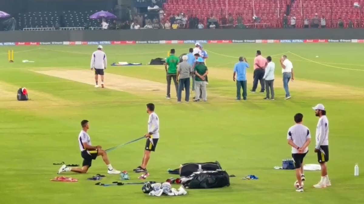 India players net practice at Barabati Stadium