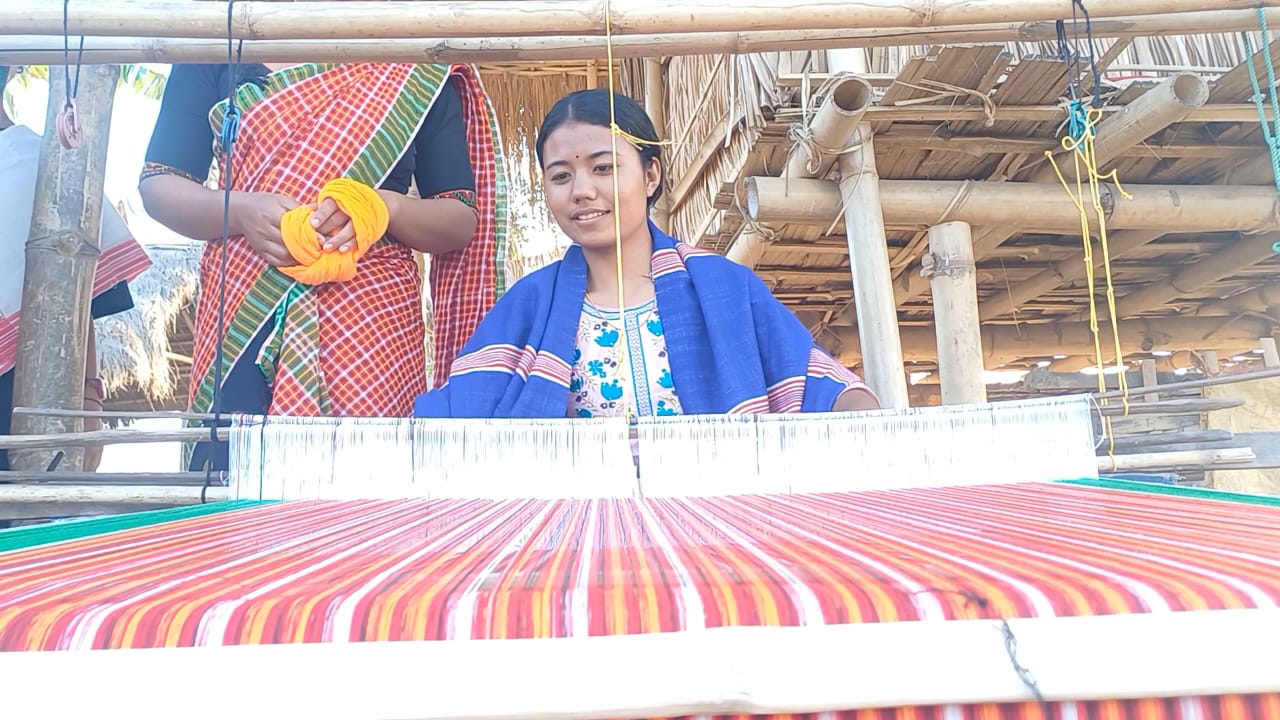 Missing girls busy weaving different clothes for Ali Aye Ligang at Dhakuakhana