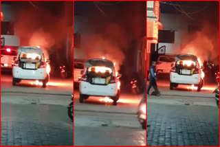 TAXI FIRE IN HARIDWAR