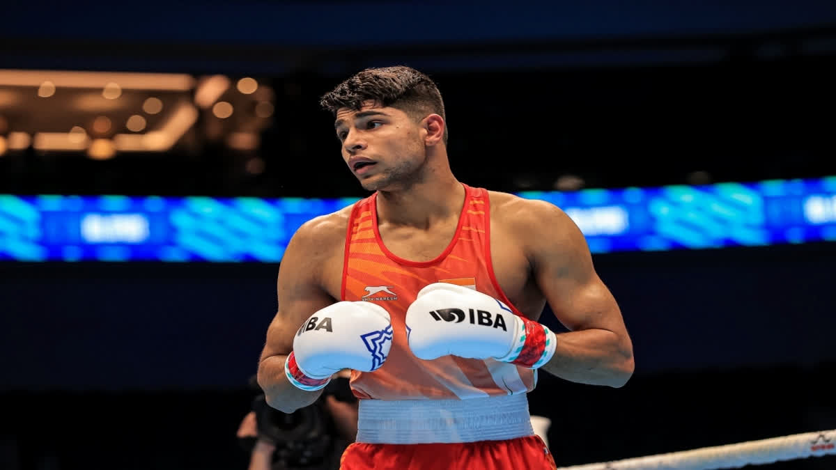 Indian boxer Nishant Dev continued his dominant show to enter the men’s 71kg pre-quarterfinals of the 1st World Olympic Boxing Qualifier after thrashing Georgia’s Madiev Eskerkhan by a unanimous 5-0 margin here.
