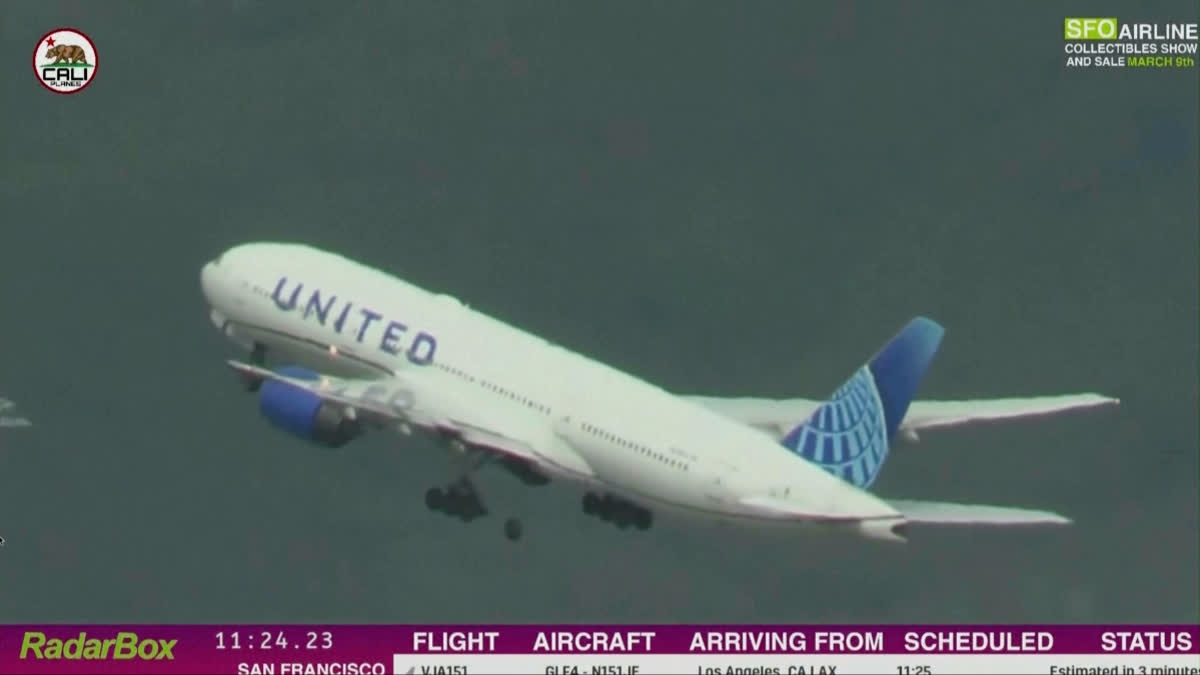 A United Airlines jetliner bound for Japan made a safe landing in Los Angeles on Thursday after losing a tire while taking off from San Francisco.